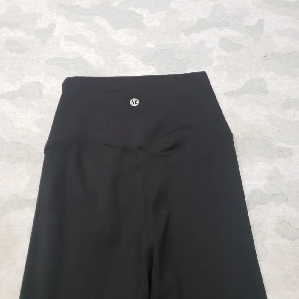 Lululemon Leggings Womens 0 Black Pull On Gym Yoga Fitness Running Activewear